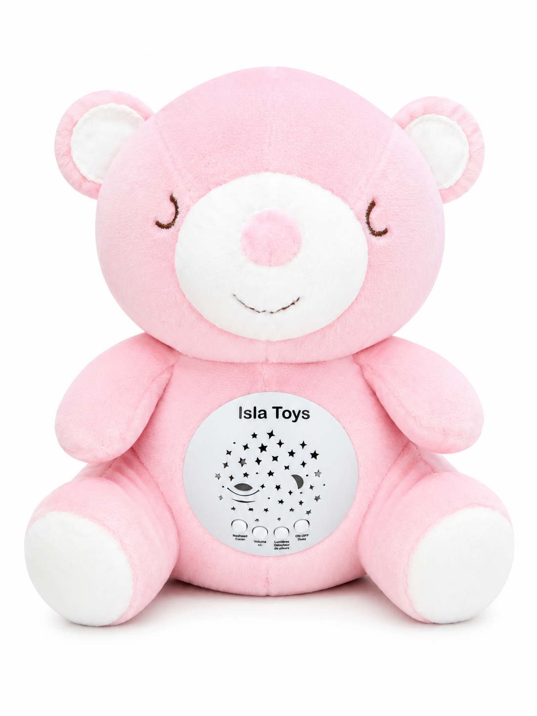 Peluche coranique veilleuse et Projection Étoilée & Détecteur de Pleurs